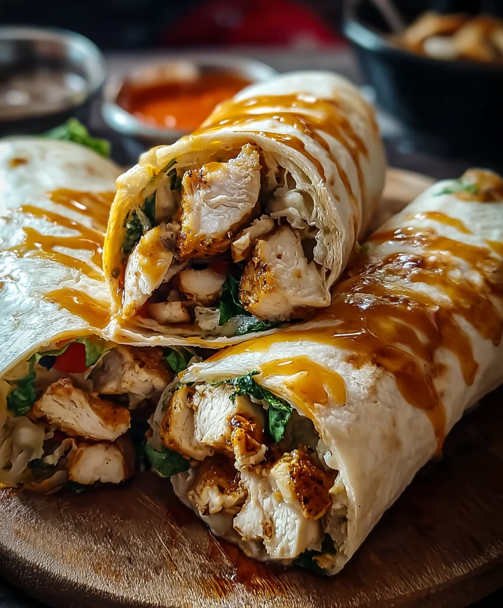 Cheesy Garlic Chicken Wraps- Easy & Delicious Dinner