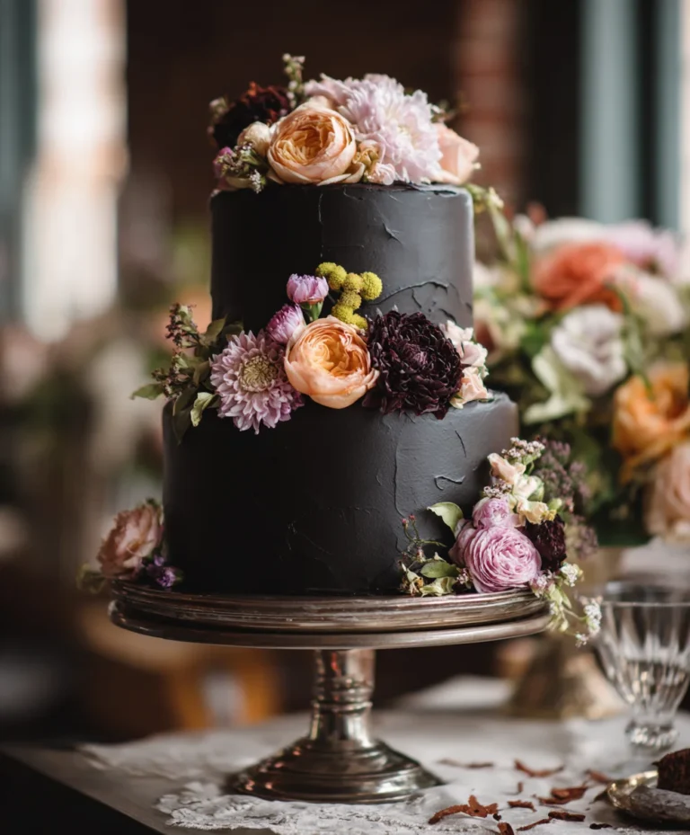 Black Tie Wedding Flower Grandmas-Wool Factory Bliss