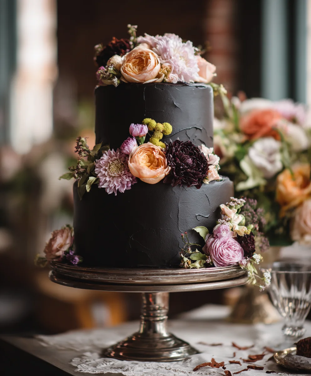 Black Tie Wedding Flower Grandmas-Wool Factory Bliss