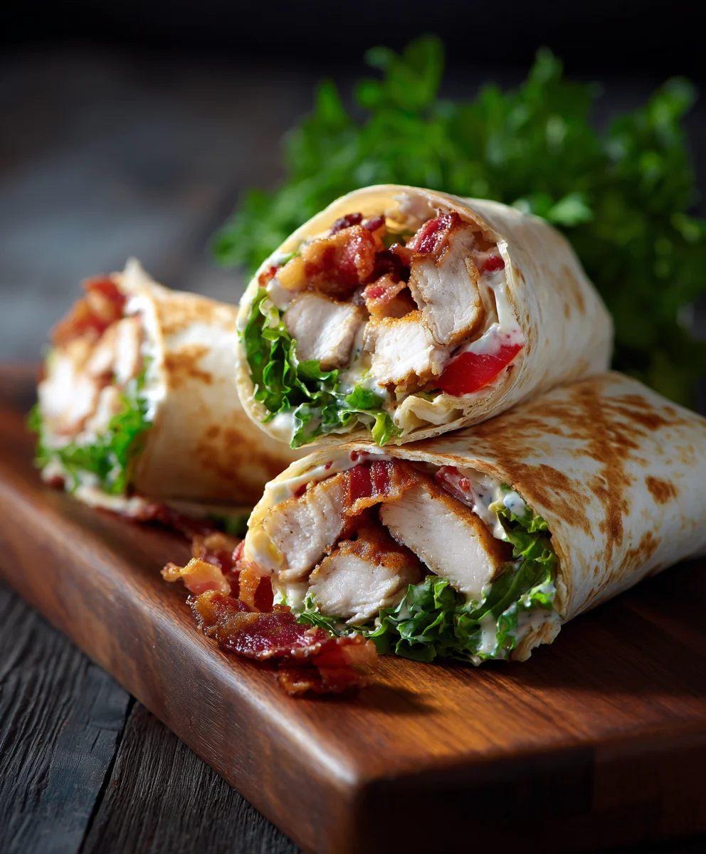 Crispy Chicken Beef Beef Bacon Ranch Wrap - Easy Recipe