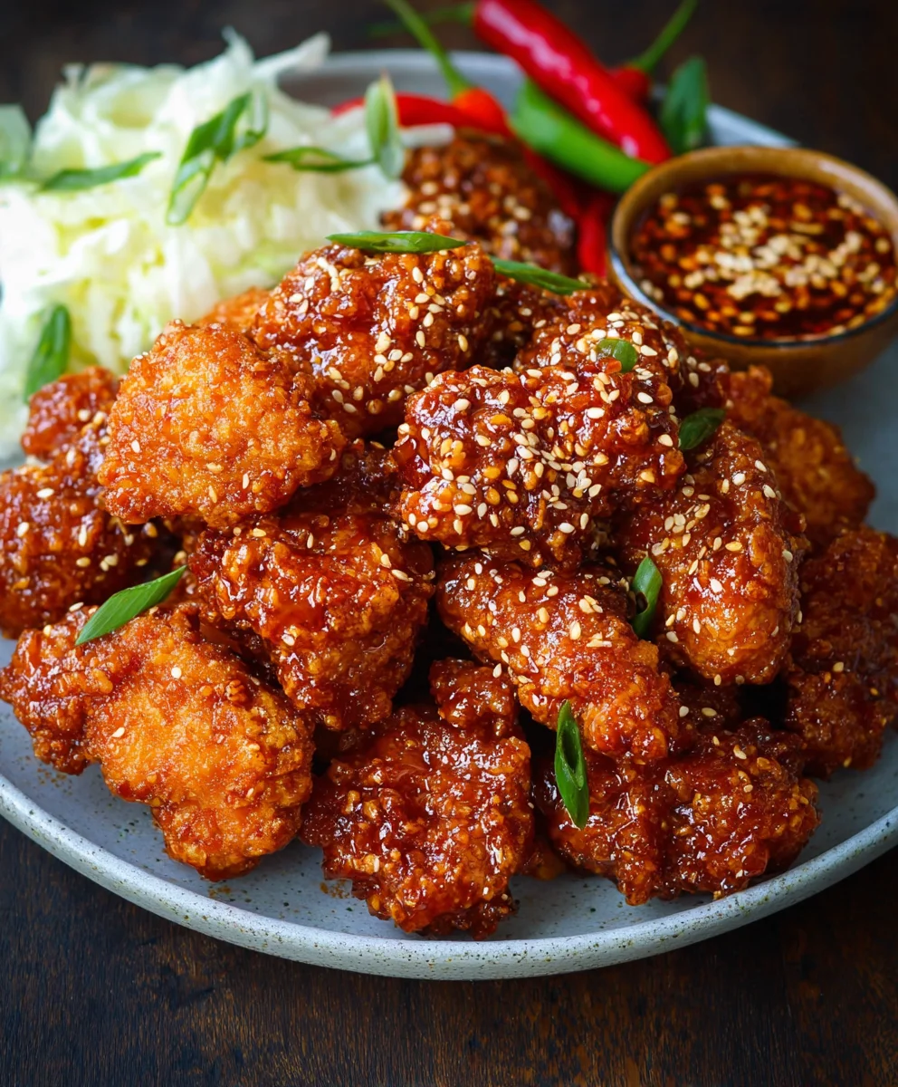 Korean Fried Chicken Recipe - Crispy Yangnyeom Chicken