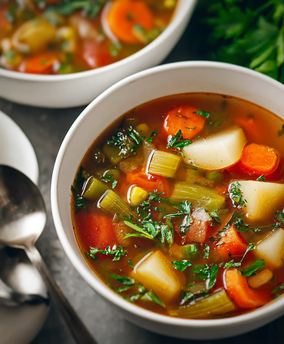Easy Vegetable Soup Recipe - Hearty & Delicious