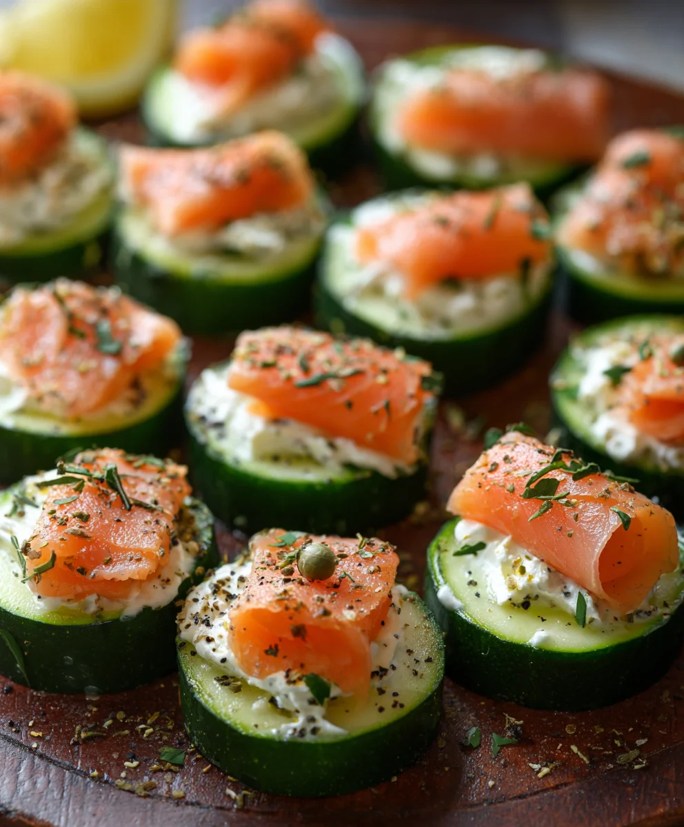 Cucumber Smoked Salmon Bites- Easy Appetizer