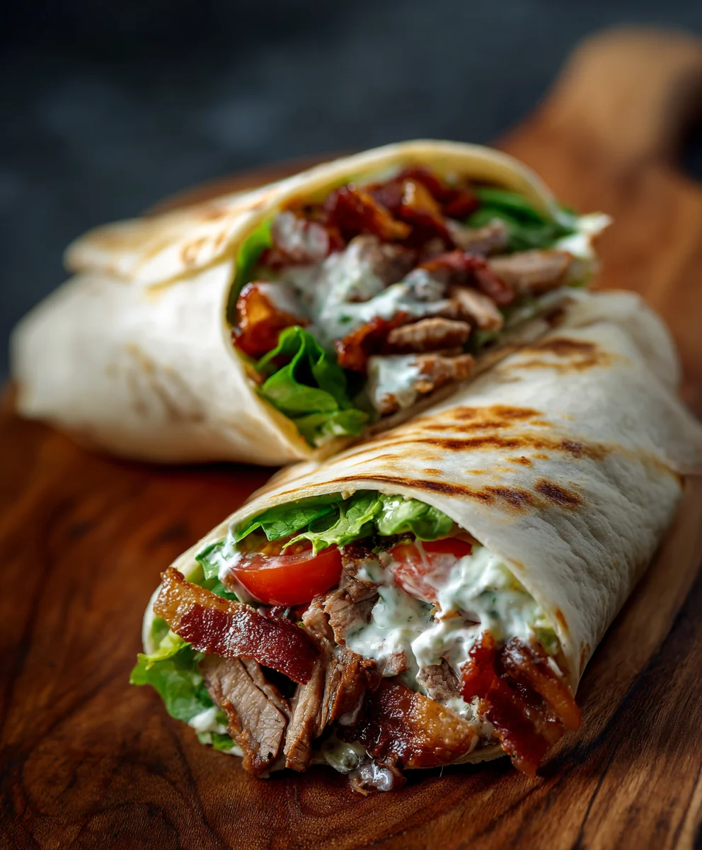 Crispy Chicken Beef Beef Bacon Ranch Wrap - Easy Recipe