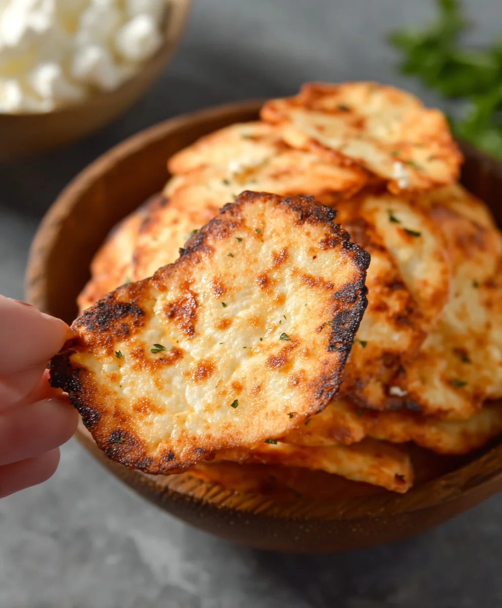 Crispy Cottage Cheese Chips - Healthy Snack Idea