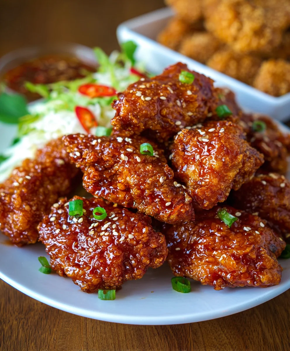 Korean Fried Chicken Recipe - Crispy Yangnyeom Chicken