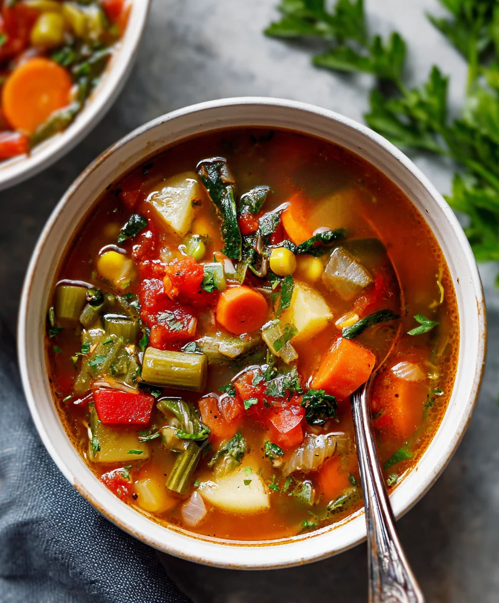 Easy Vegetable Soup Recipe - Hearty & Delicious