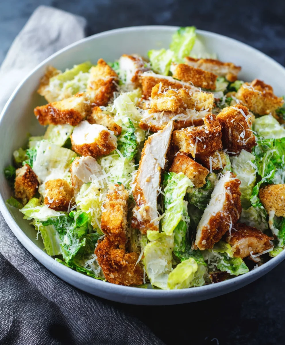 Crispy Chicken Caesar Salad Recipe - Easy & Delicious