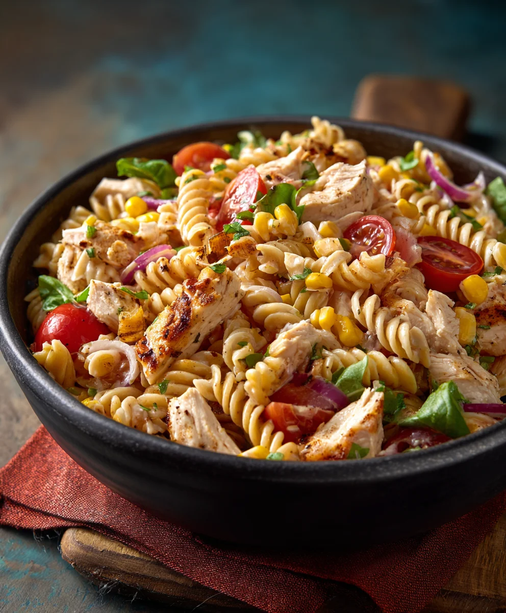 Easy BBQ Chicken Pasta Salad - Delicious & Quick Meal