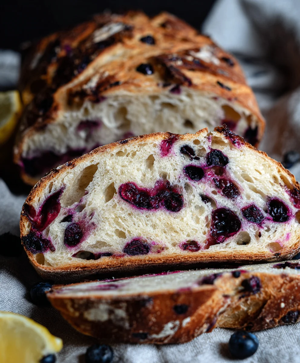 Blueberry Lemon Sourdough Bread-Sweet Tangy Delight