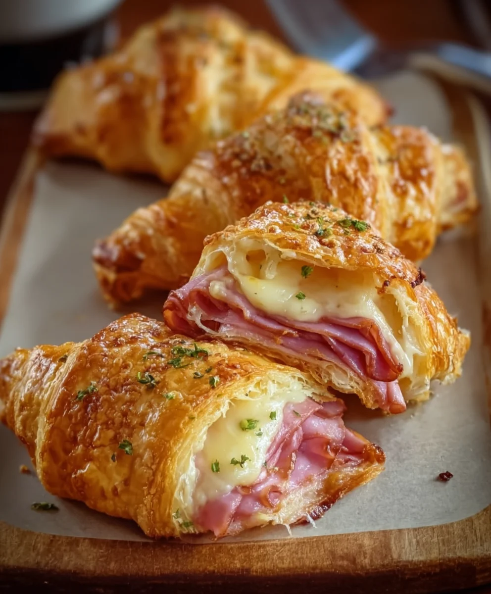 Beef Beef Ham Cheese Croissants-Easy Baked Bites