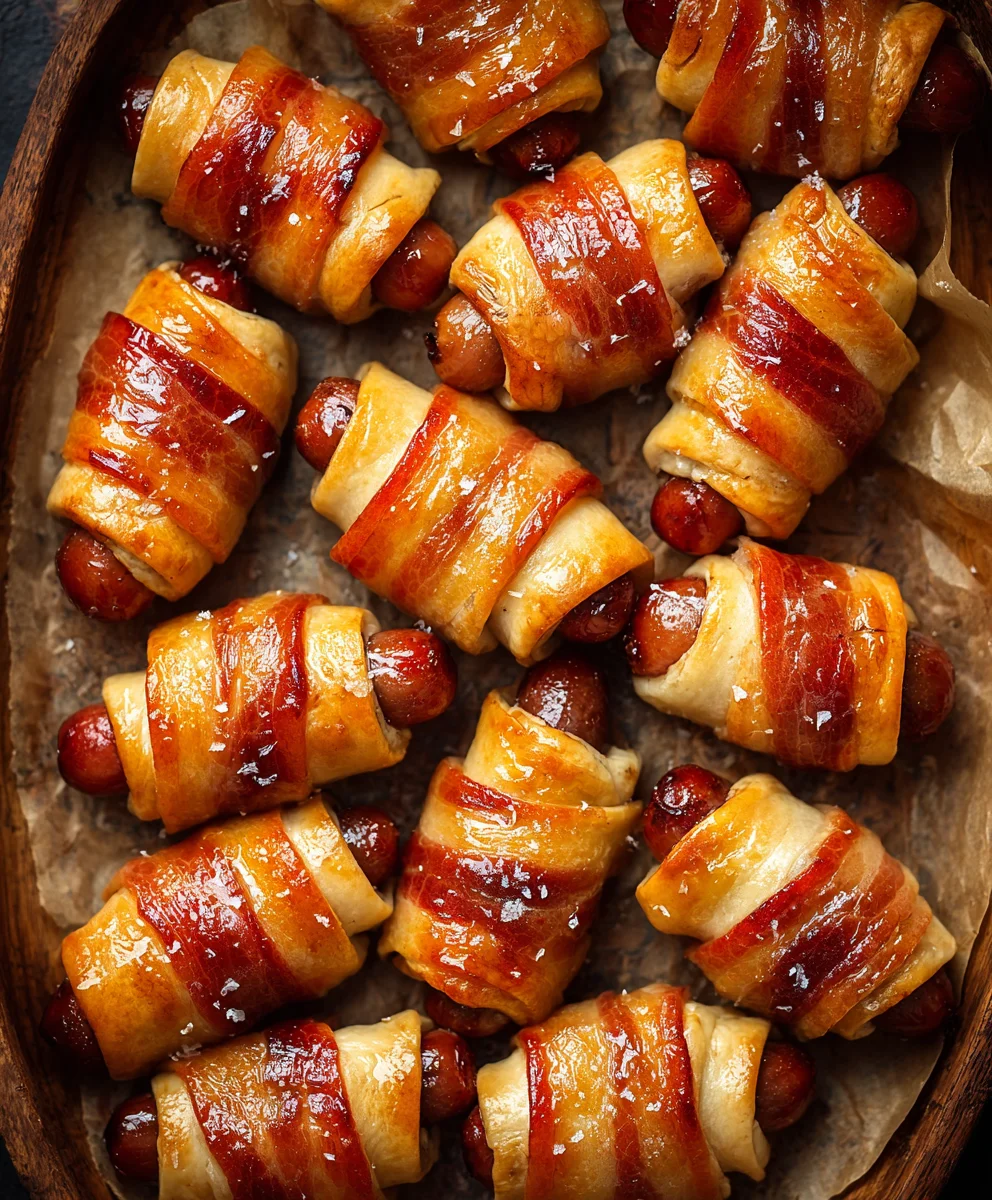 Glazed Beef Pigs in a Blanket Appetizer