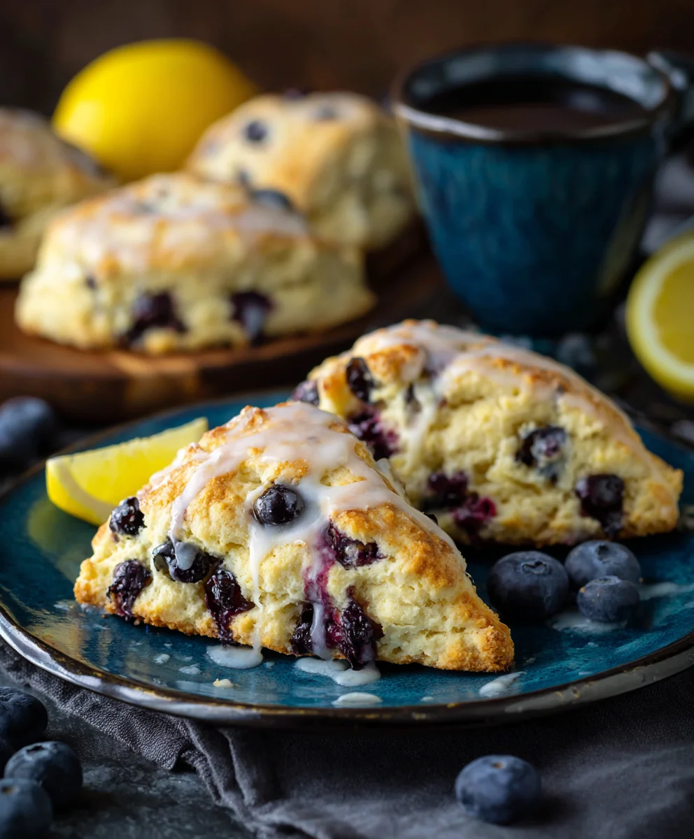 Sourdough Discard Blueberry Lemon Scones Recipe