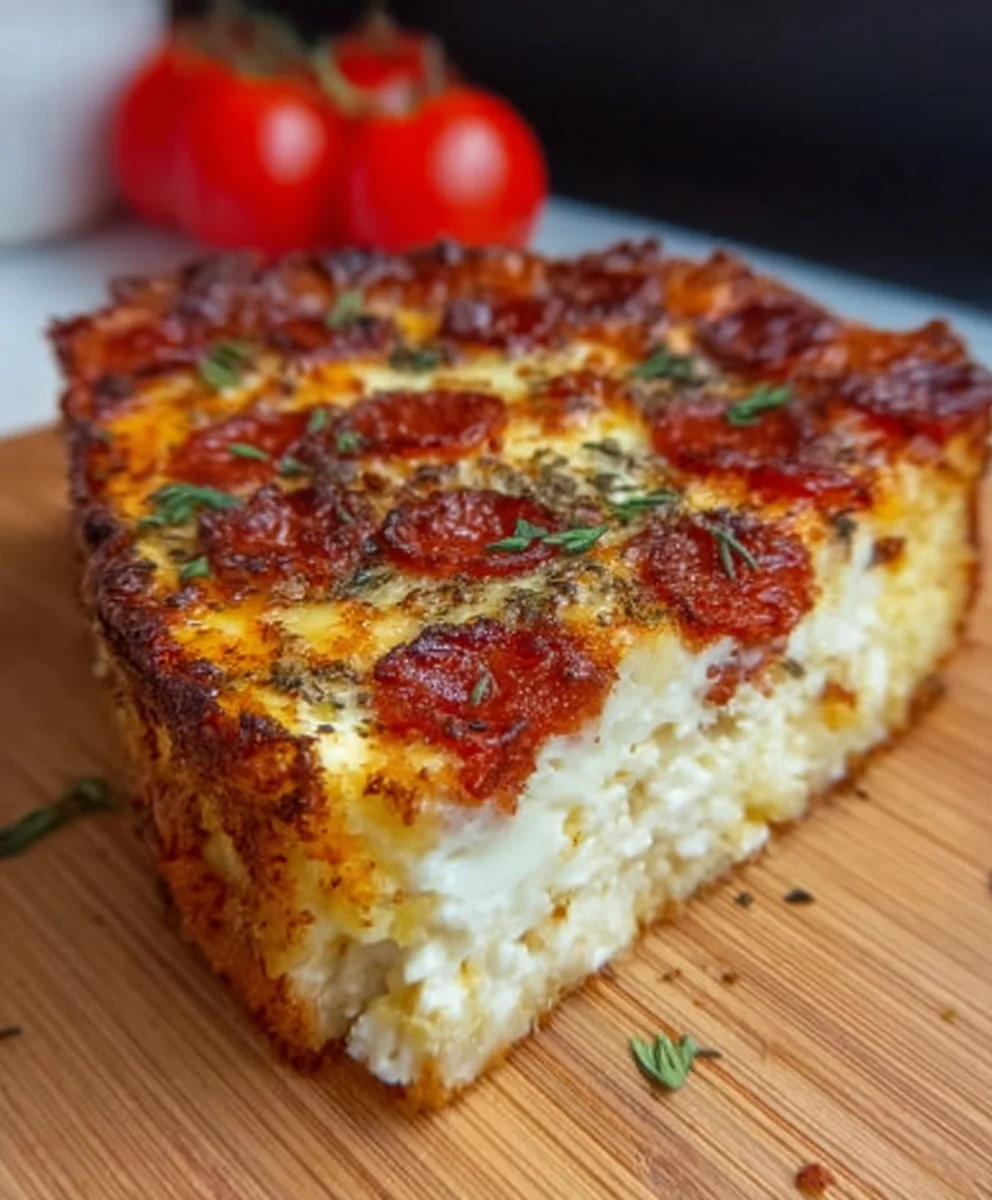 Pizza Style Cottage Cheese Bake - Easy & Delicious