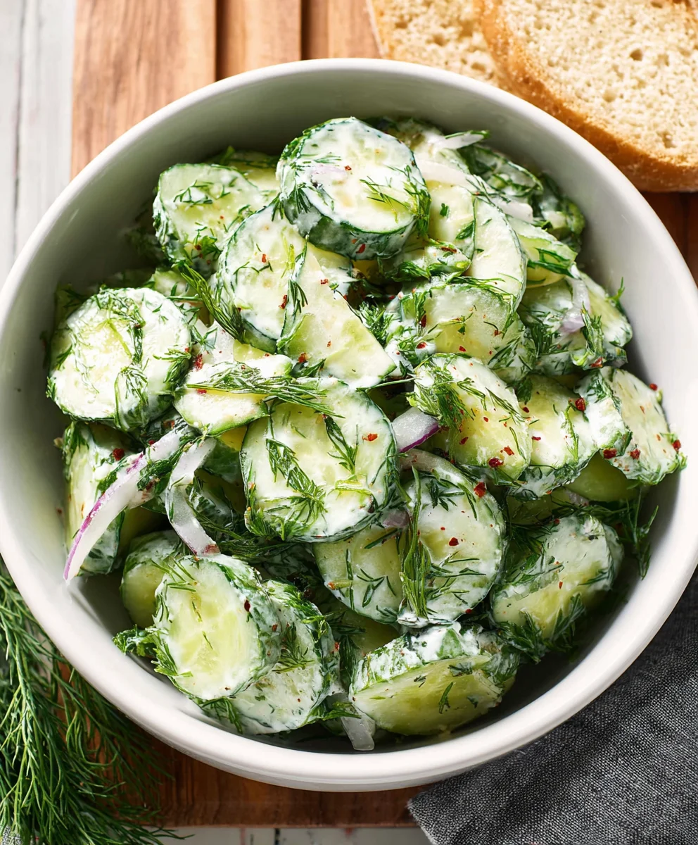 Cucumber Dill Salad Recipe- Fresh & Easy Side