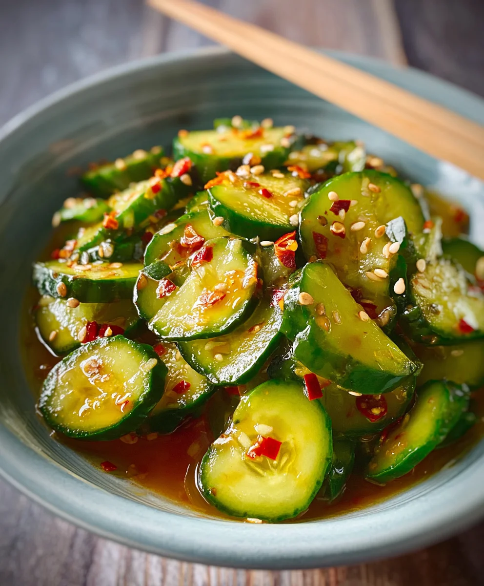 Easy Asian Cucumber Salad- Quick & Refreshing Recipe