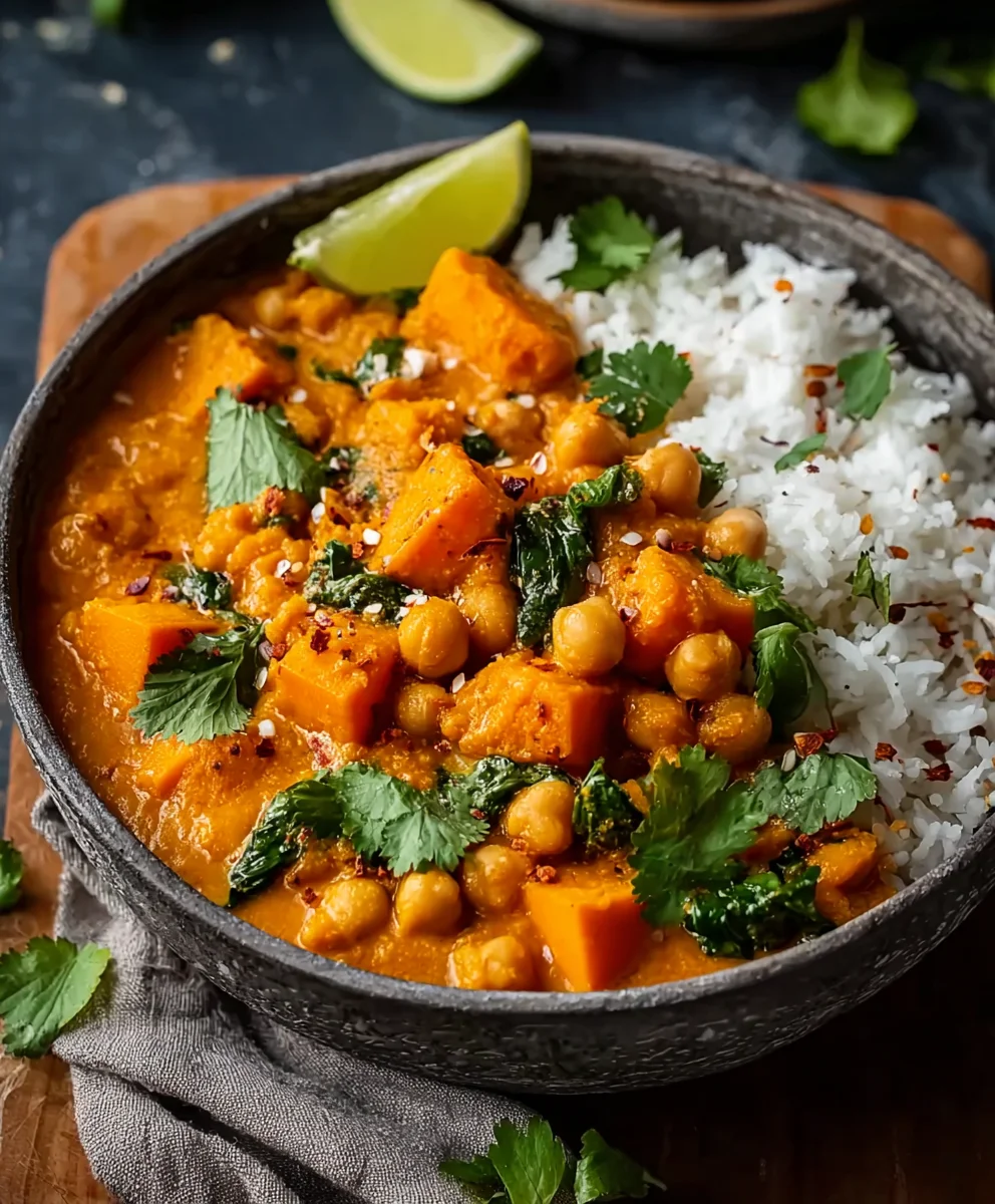 Sweet Potato Chickpea Curry - Easy & Delicious