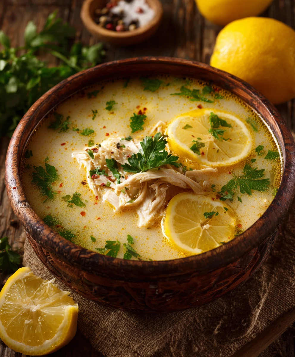 Authentic Greek Lemon Chicken Soup Recipe-Flavorful & Easy