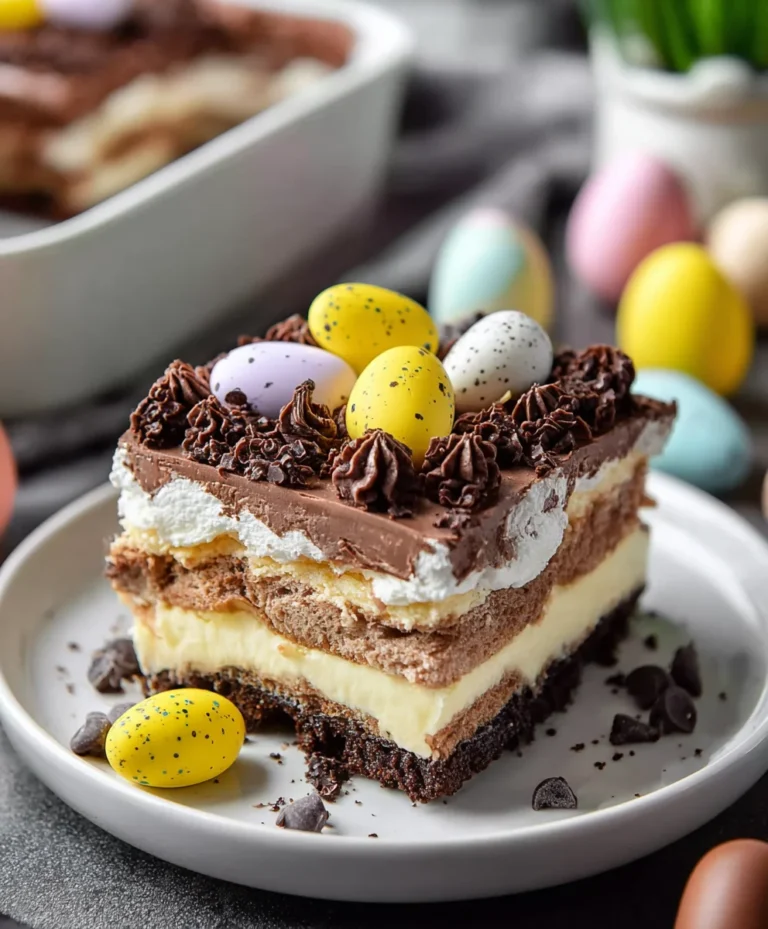 Easter Chocolate Lasagna-Sweet Dessert Delight