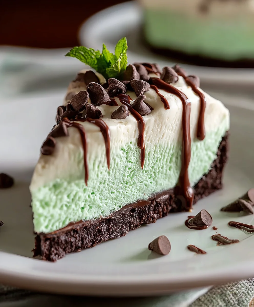 No Bake Mint Chocolate Chip Cheesecake Recipe