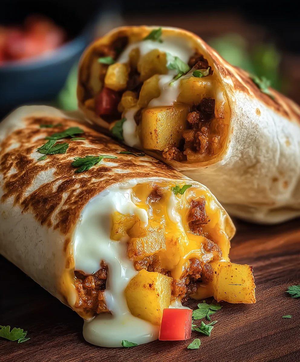 Cheesy Potato Burritos - Easy Comfort Food Recipe