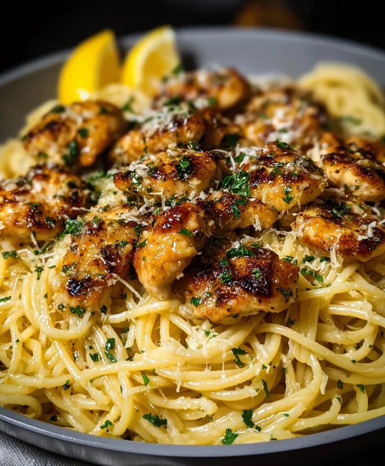 Easy Lemon Chicken Parmesan Linguine Recipe