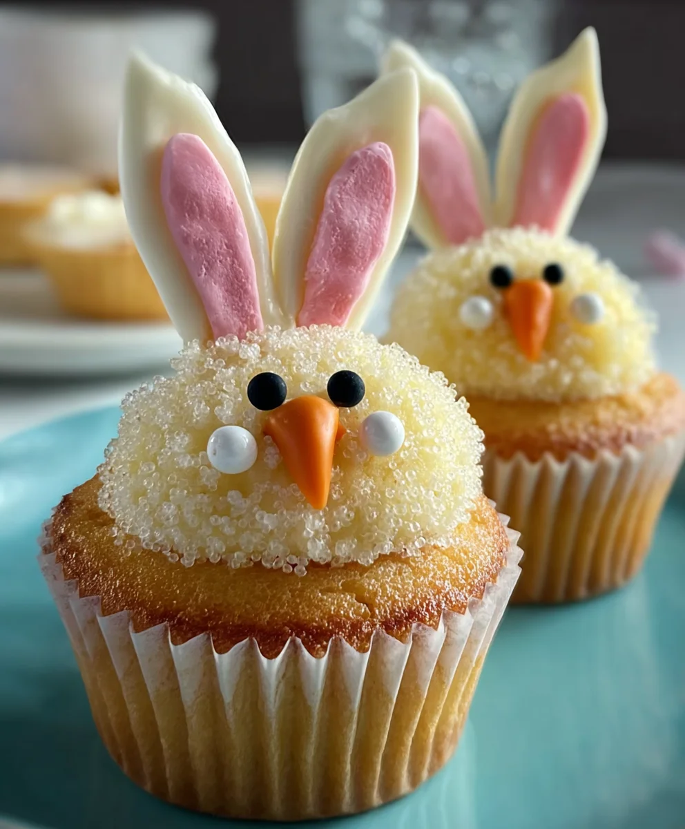 Easter Bunny Chick Cupcakes- Cute & Easy Recipe