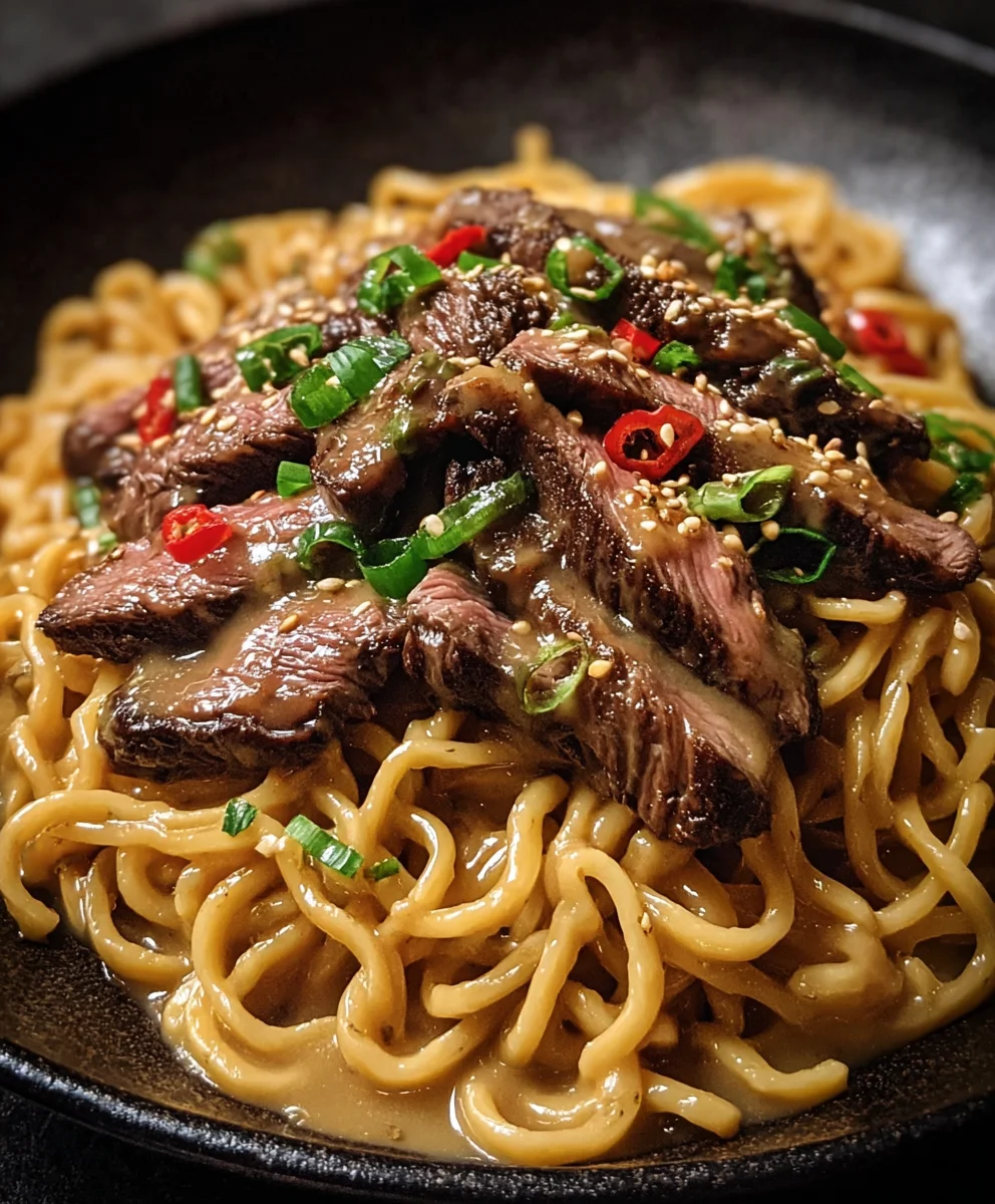 Garlic Butter Beef Noodles-Quick Flavor Blast