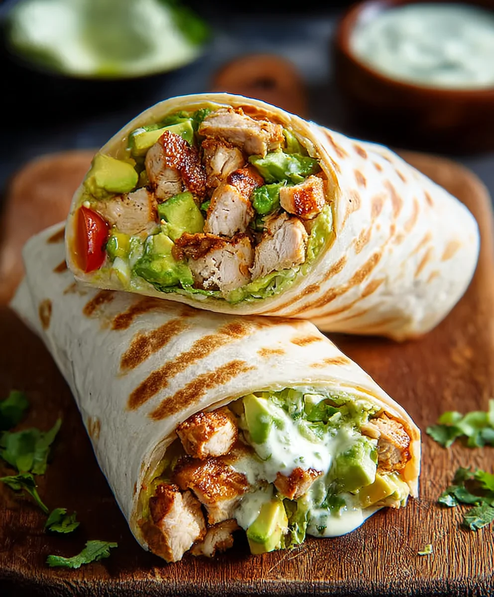 Easy Chicken Avocado Burritos- Quick & Delicious Meal