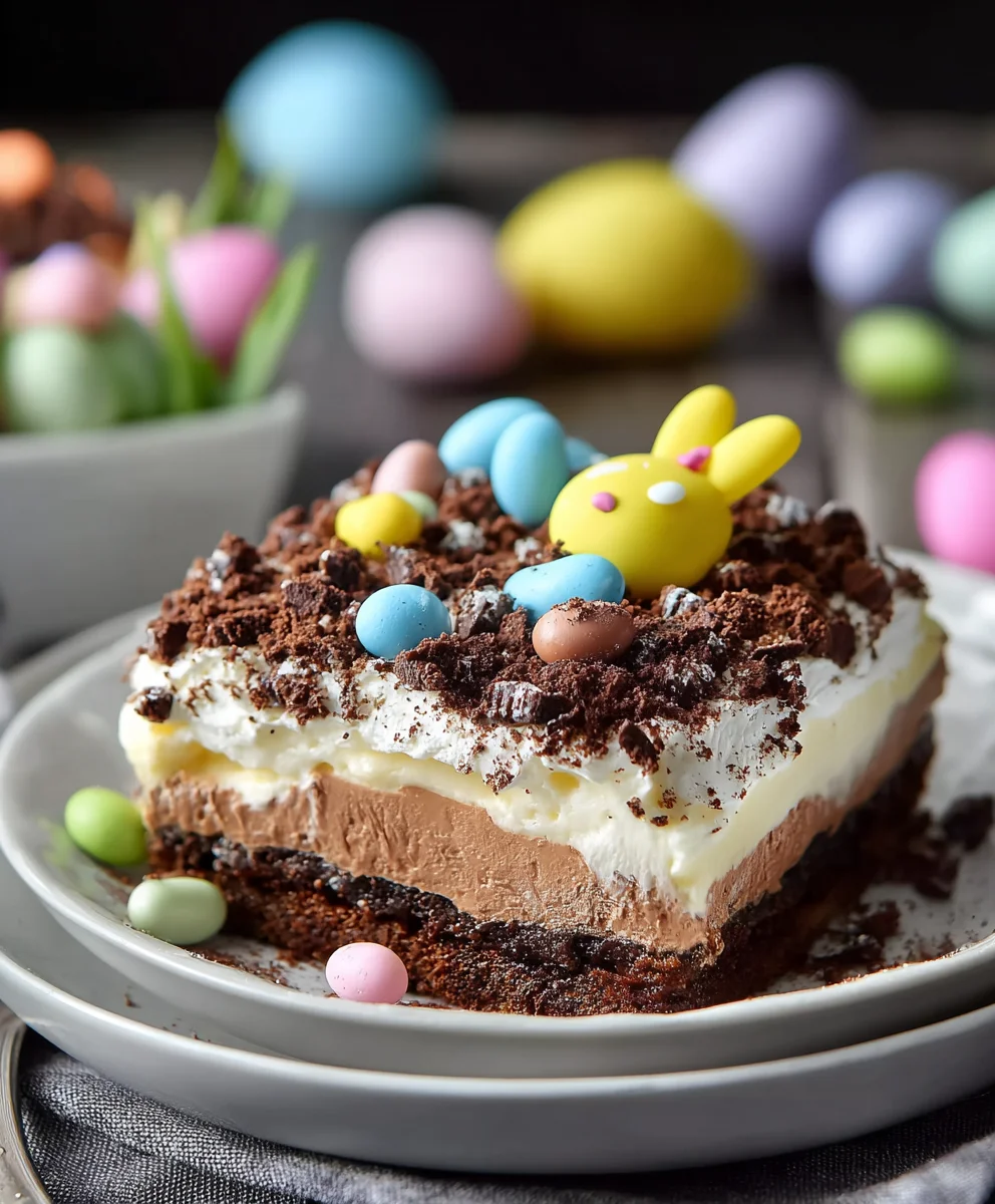 Easter Chocolate Lasagna-Sweet Dessert Delight
