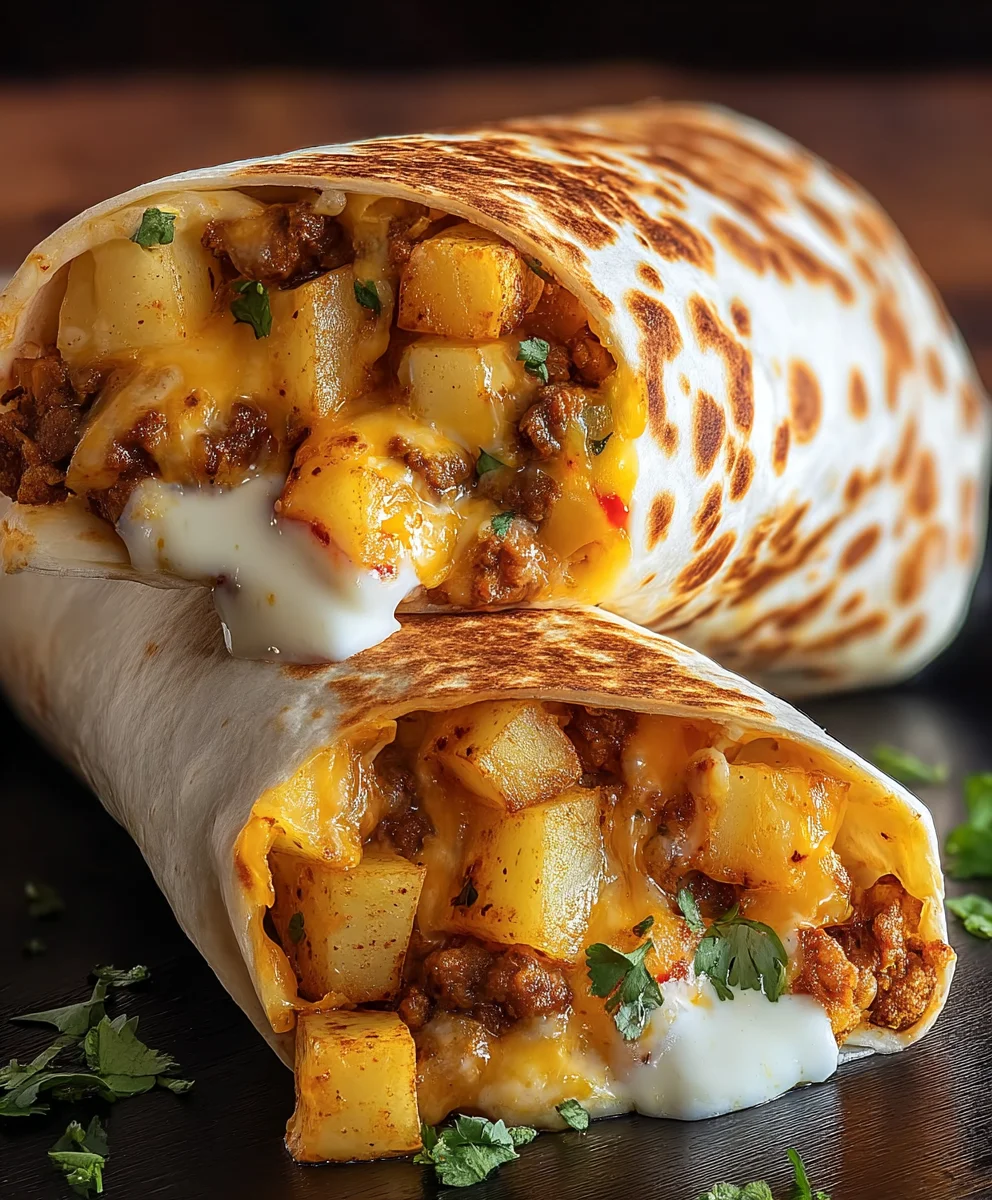 Cheesy Potato Burritos - Easy Comfort Food Recipe