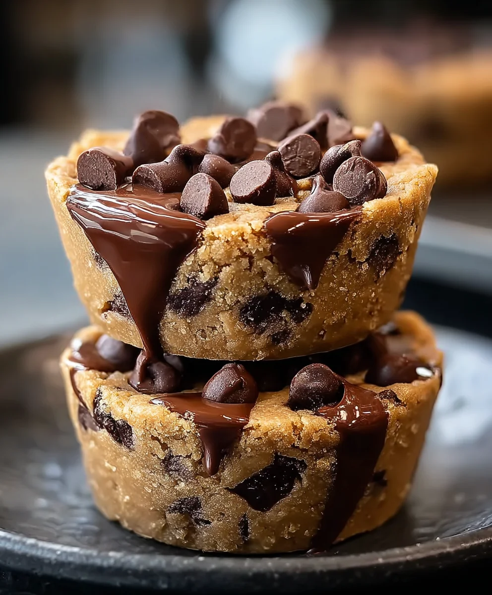Peanut Butter Chocolate Chip Cookie Cups-Easy Recipe