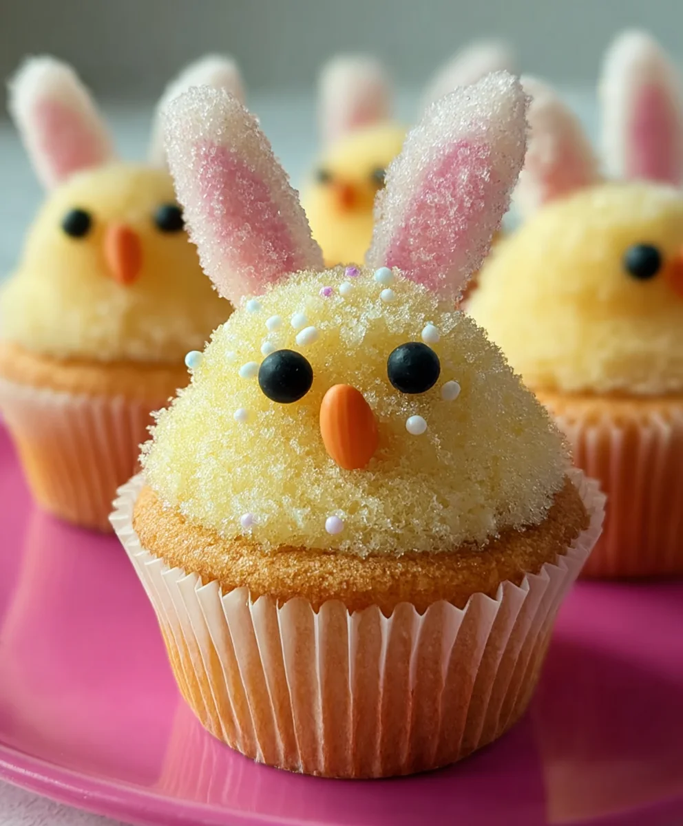 Easter Bunny Chick Cupcakes- Cute & Easy Recipe
