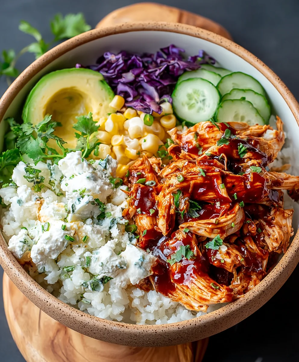 BBQ Chicken Cottage Cheese Bowl- Healthy & Delicious