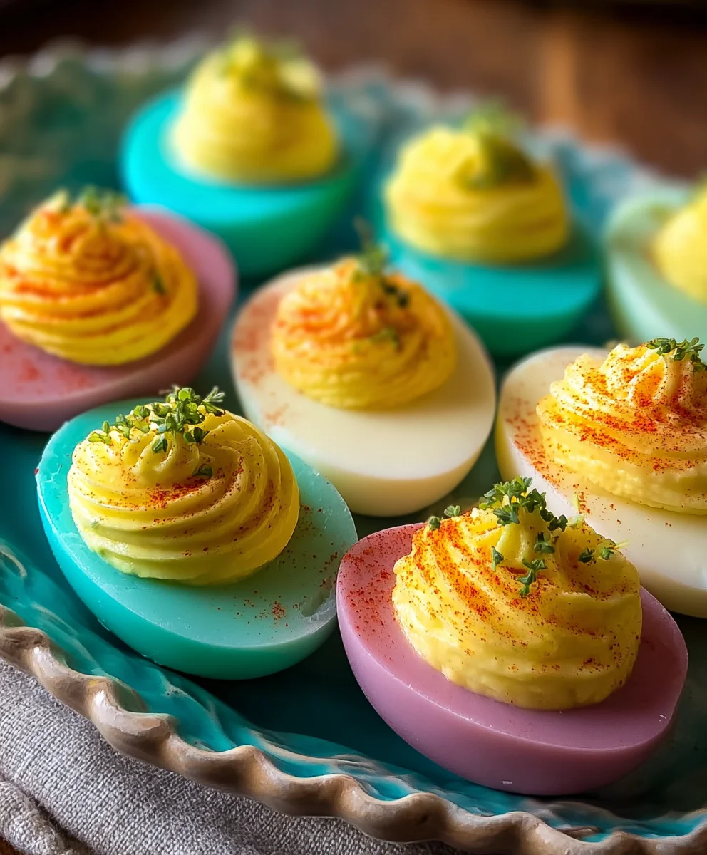 Easy Colored Deviled Eggs Recipe - Fun Party Appetizer
