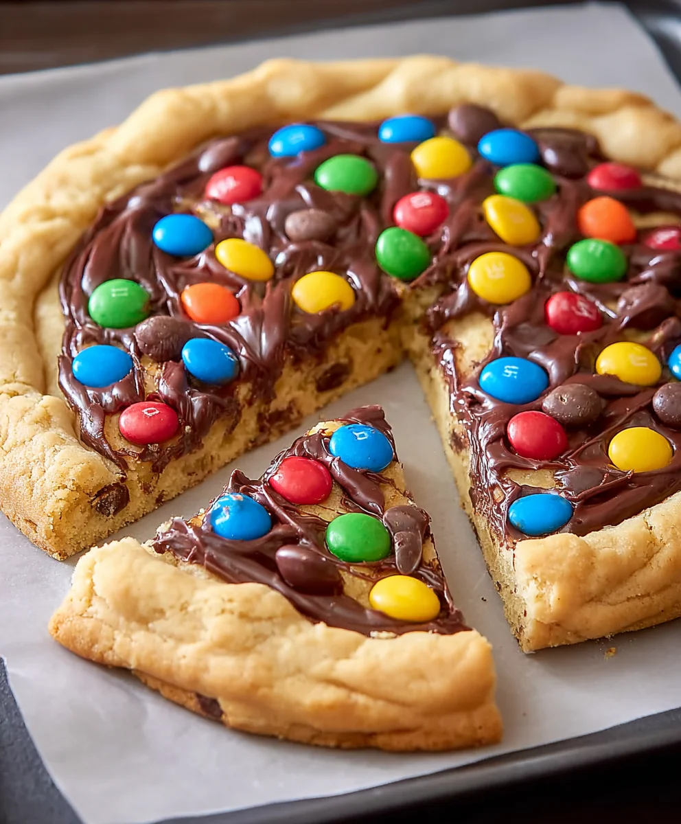 M&M Cookie Pizza Recipe- Easy Dessert Fun