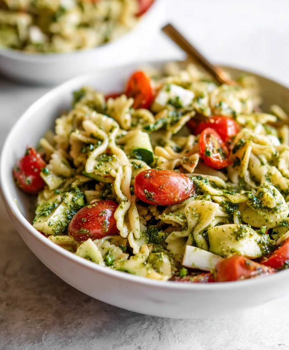 Easy Pesto Pasta Salad Recipe- Fresh & Flavorful