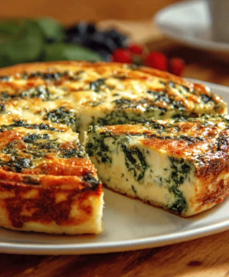 Spinach Cottage Cheese Crustless Quiche – Healthy & Easy