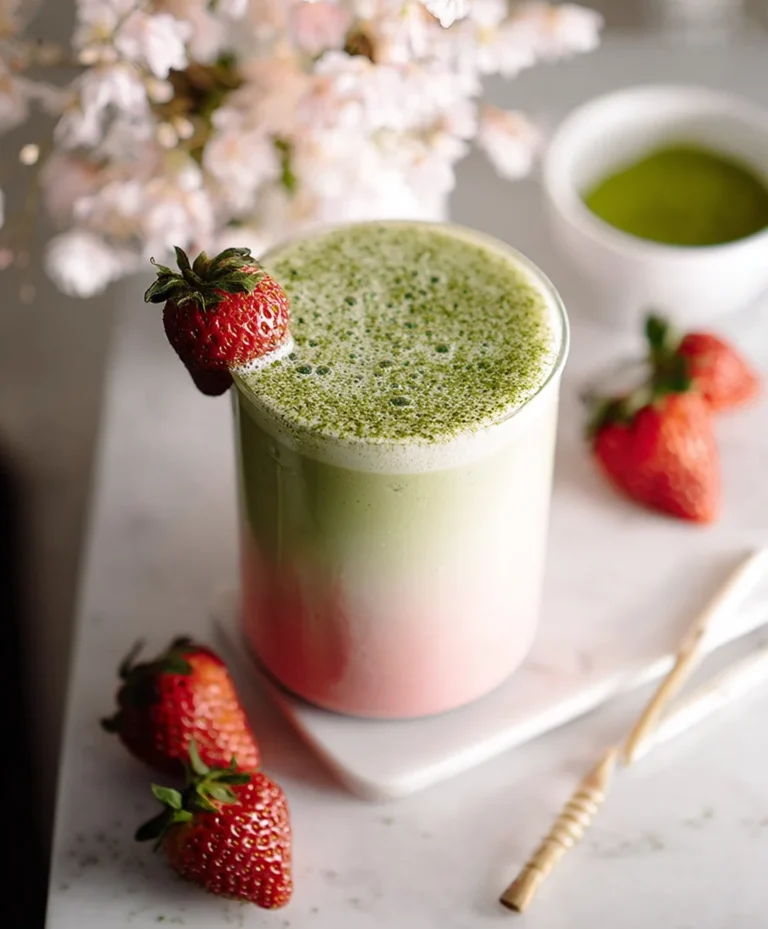 Strawberry Matcha Latte Recipe – Delicious & Refreshing Drink