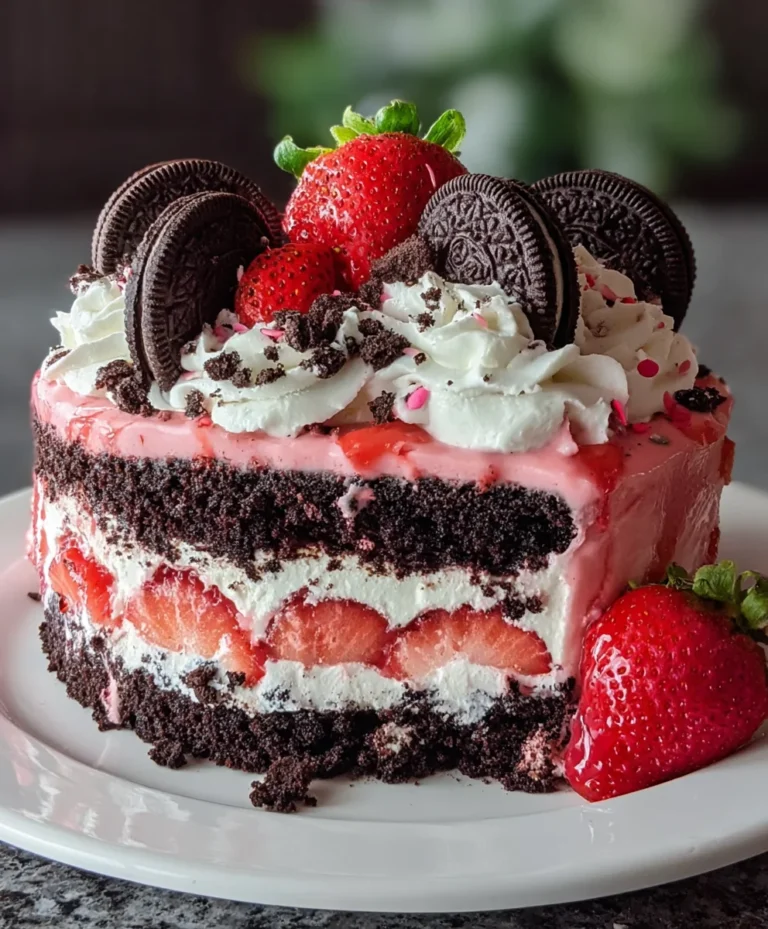 Strawberry Oreo Cake Recipe-Deliciously Easy Dessert