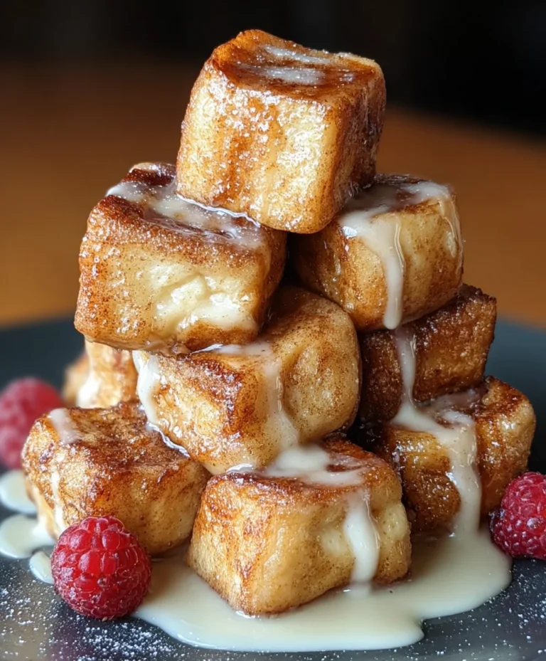 Cinnamon Roll French Toast Bites-Sweet Breakfast Treat