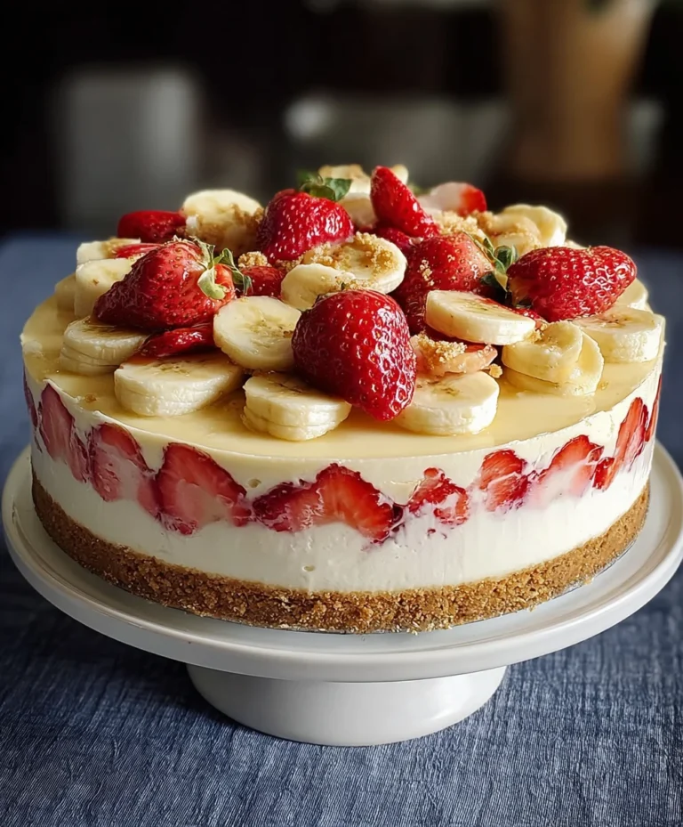 Strawberry Banana Pudding Cheesecake Recipe