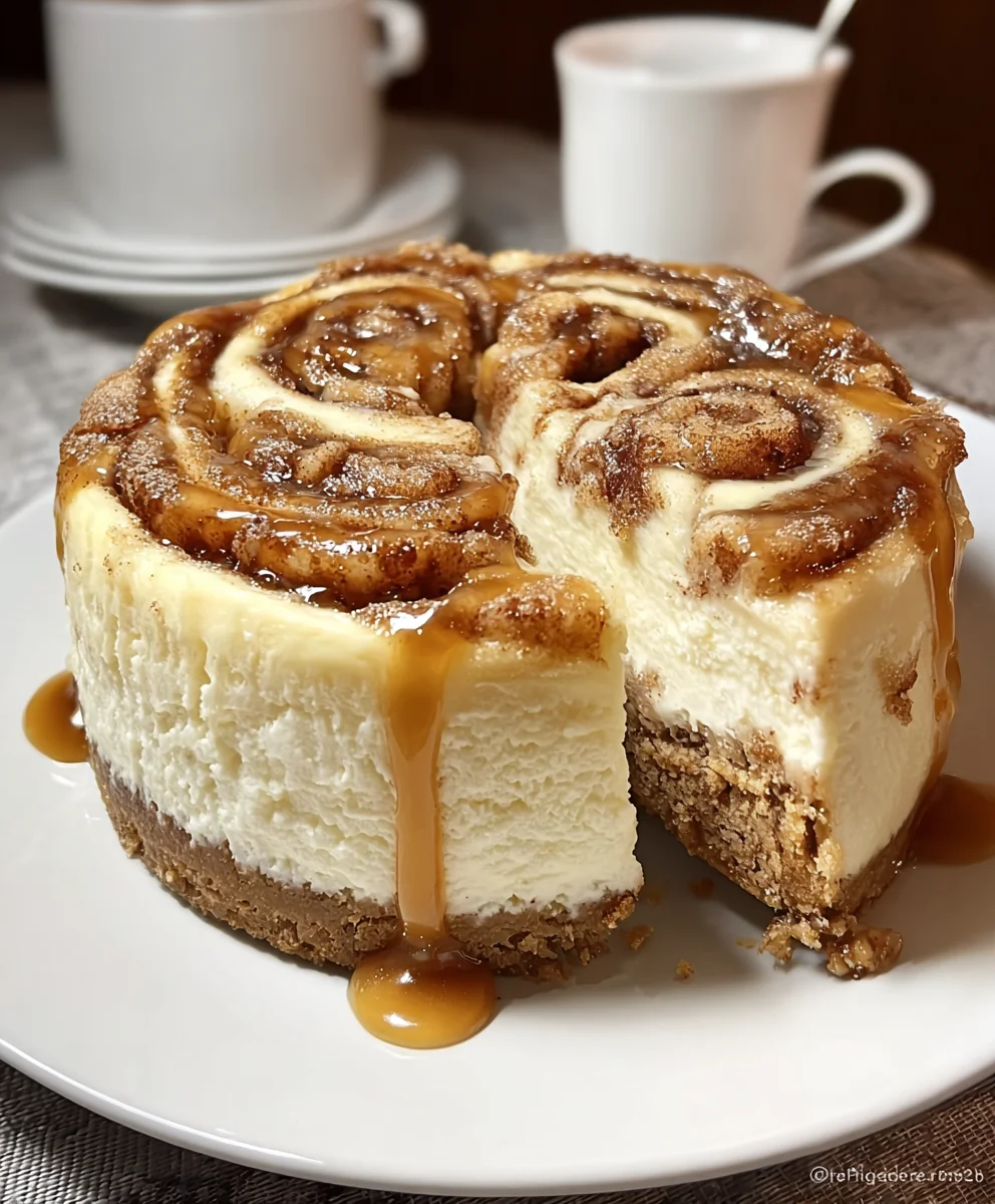 Cinnamon Roll Honeybun Cheesecake - Decadent Dessert Recipe