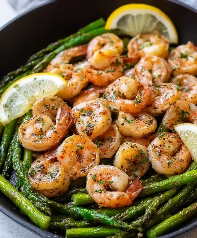Lemon Garlic Shrimp and Asparagus (20-Minutes)