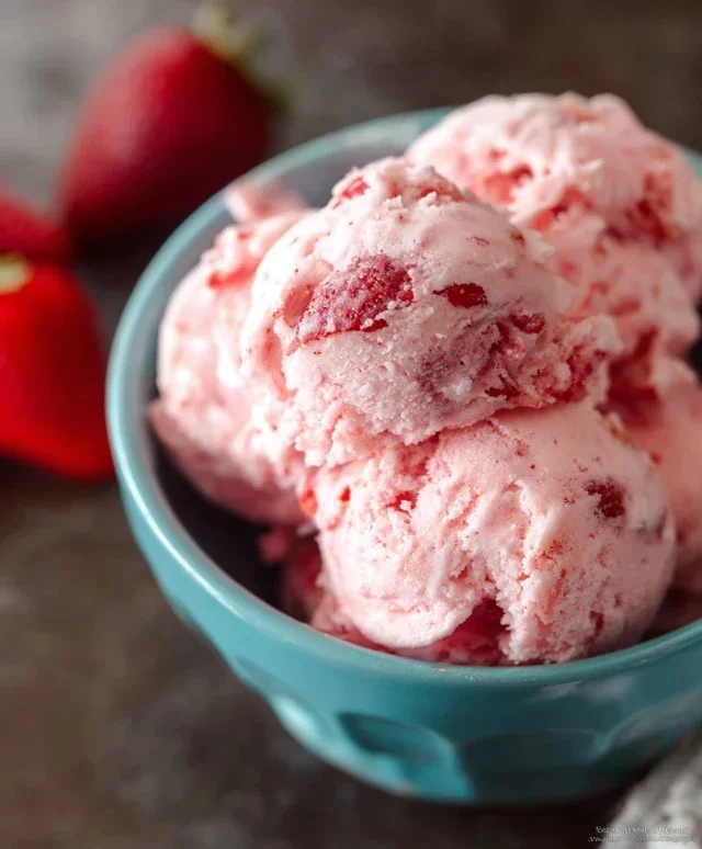 Homemade Strawberry Ice Cream