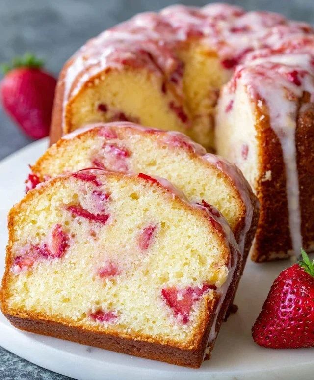 Strawberry Pound Cake
