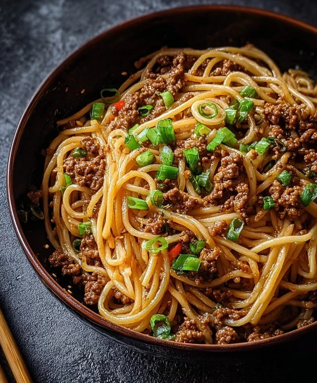 Asian Ground Beef Noodles