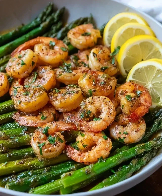 Lemon Garlic Shrimp and Asparagus (20-Minutes)