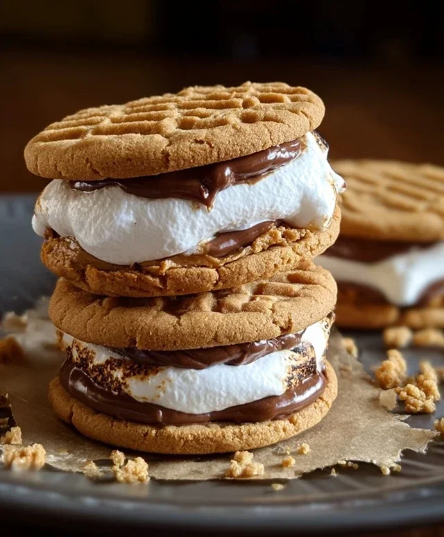 Peanut Butter S'mores Sandwich Cookies
