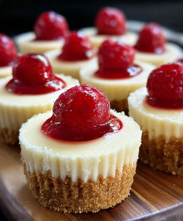 Super Easy Mini Cheesecakes with Vanilla Wafer Crust